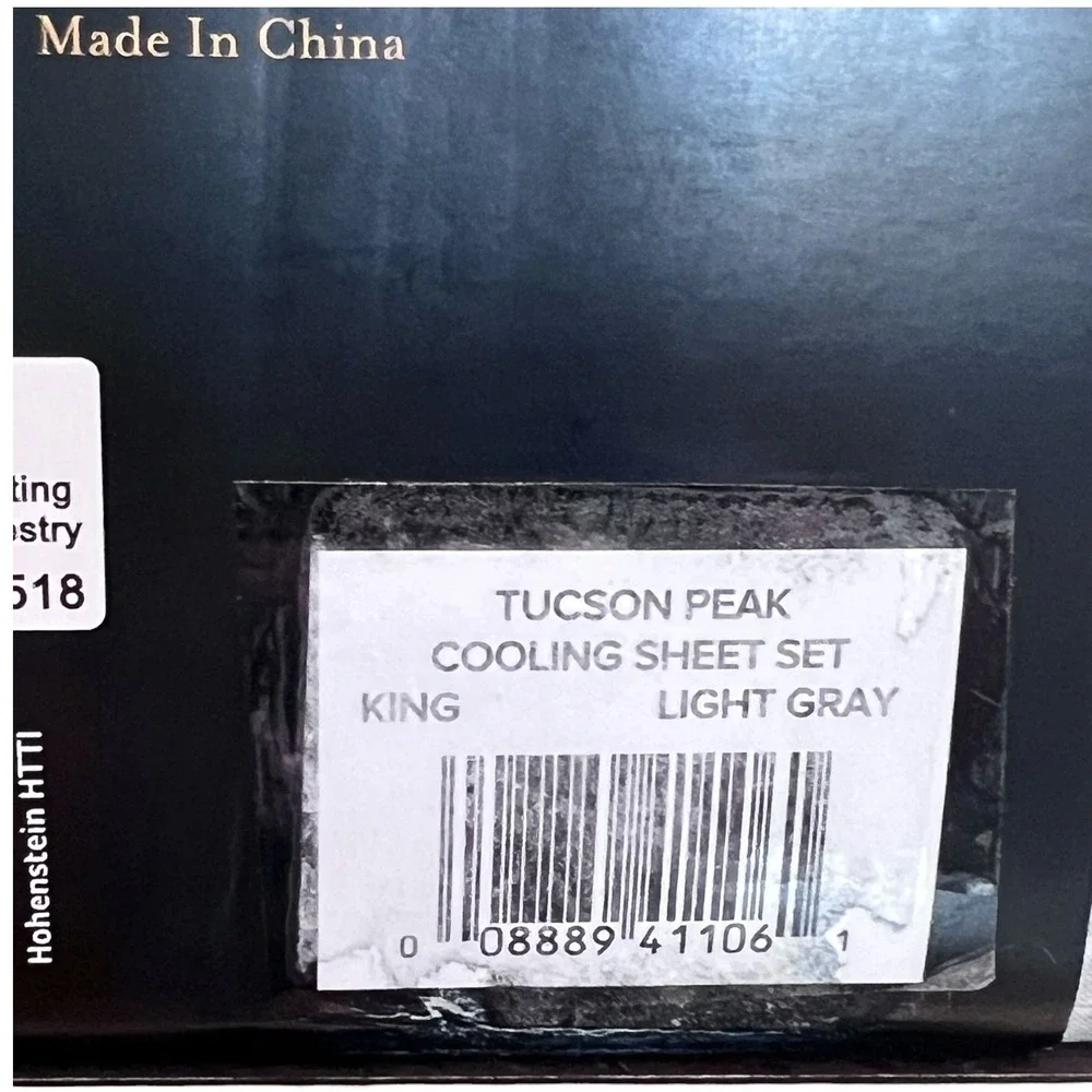 Pendleton Tucson Peak Cooling Sheet Set King Light Gray Geometric 4pc New